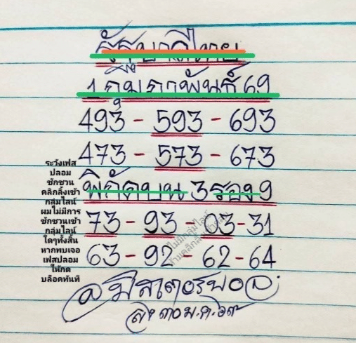 หวยมิสเตอร์บอล 1/2/69