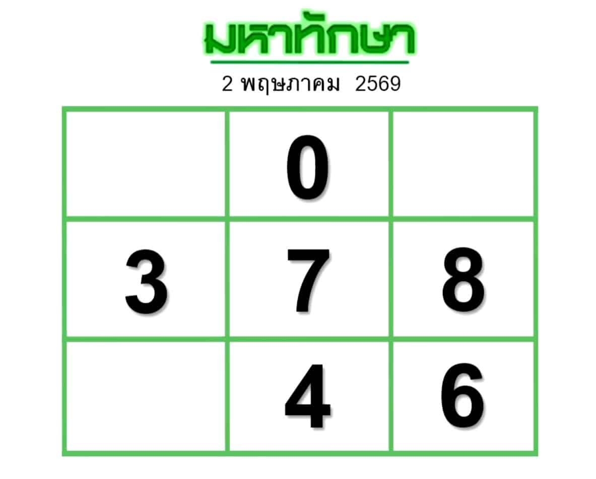 หวยมหาทักษา 2/5/69