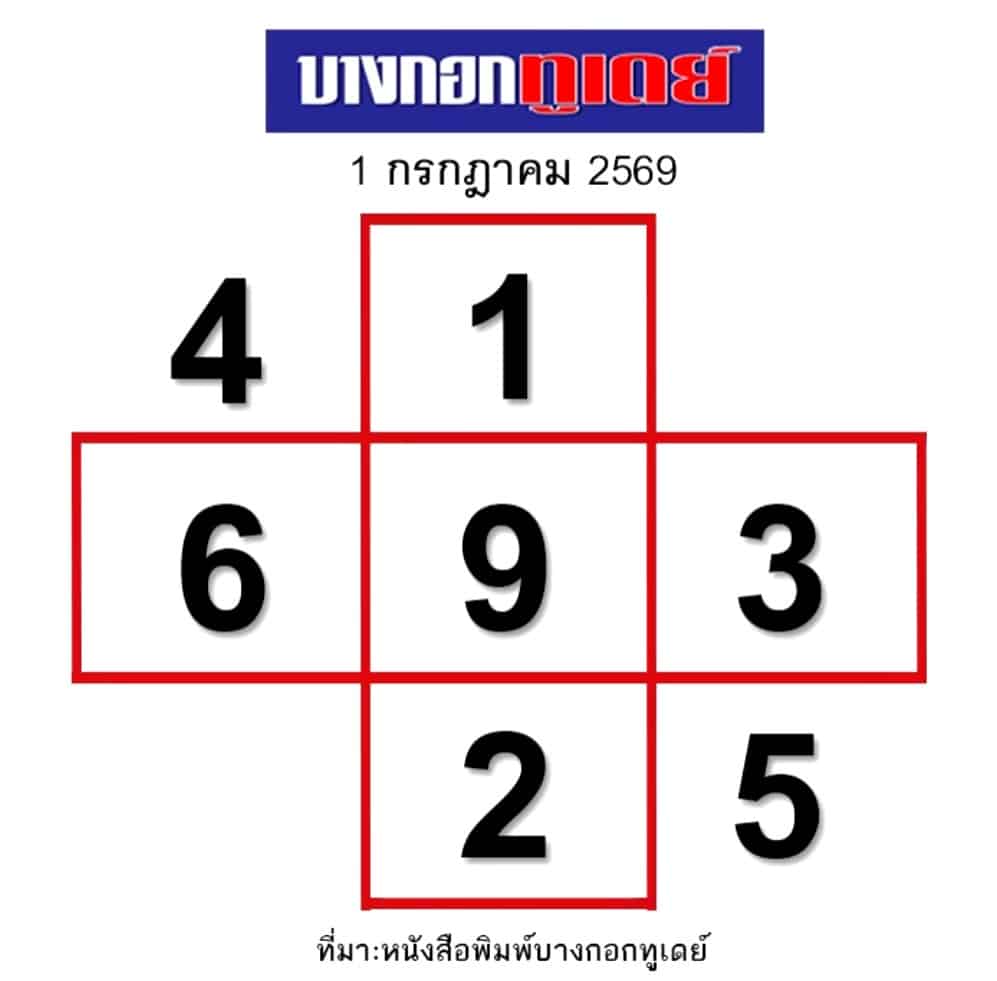 หวยบางกอกทูเดย์ 1/7/69