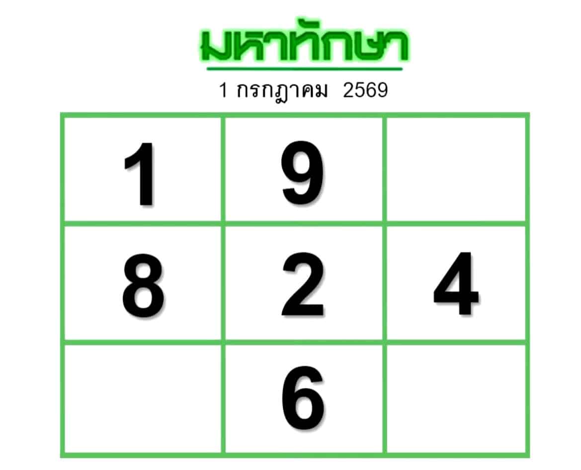 หวยมหาทักษา 1/7/69